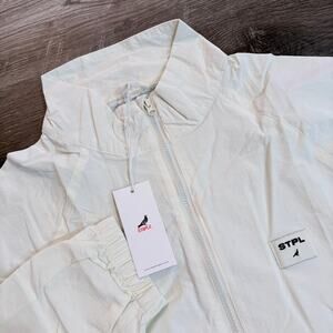 Staple Pigeon Streetwear Light Windbreaker Jacket Cream Size L